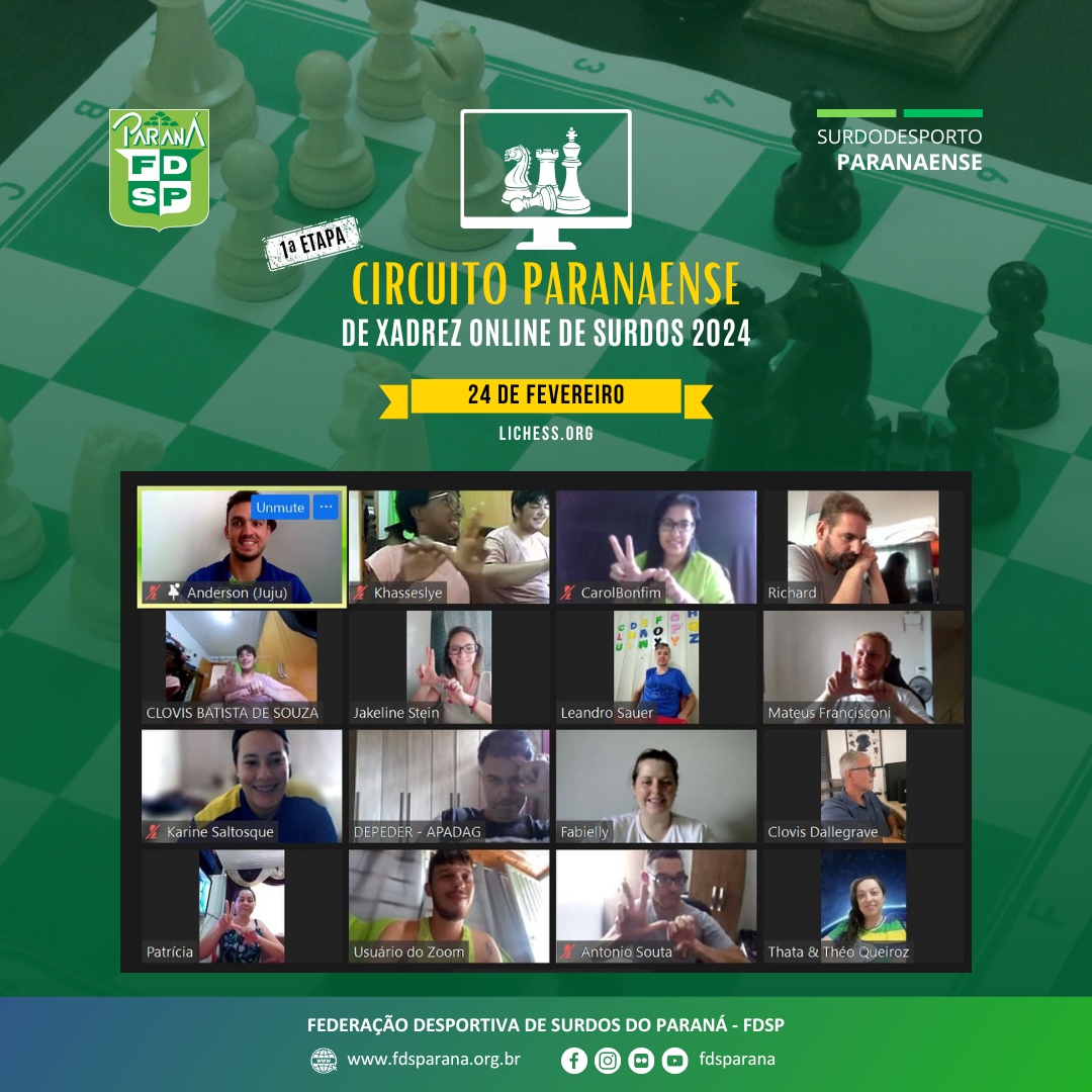 Cartaz - 1 etapa Xadrez online 2024