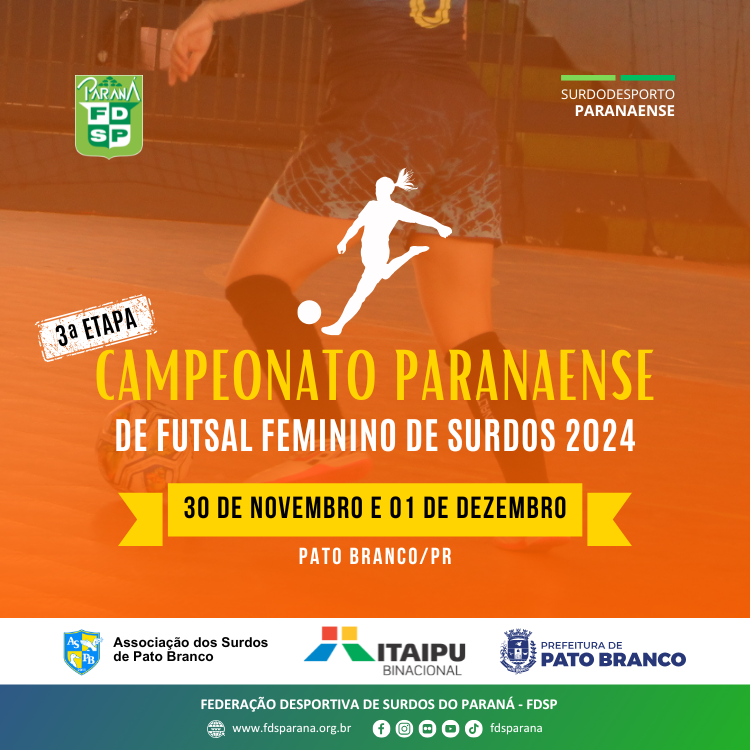 Cartaz - 3 etapa Futsal Fem 2024