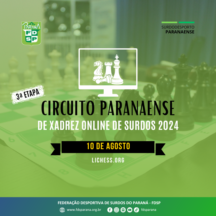 Cartaz - 3 etapa Xadrez online 2024