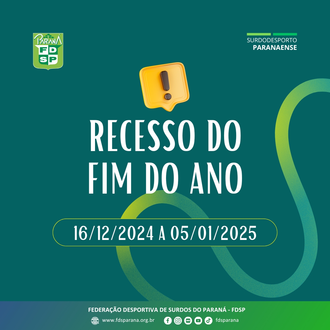 Cartaz Recesso do Fim do Ano 2024