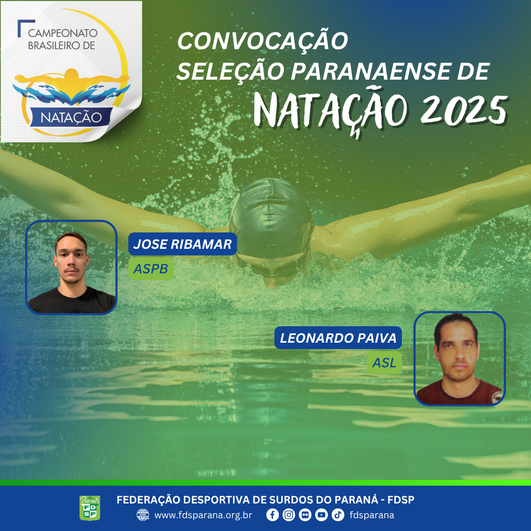 Cartaz Seleção Natação 2025
