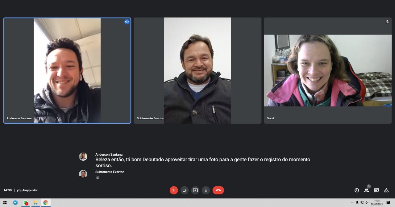 Reuniao com Dep. Subtenente Everton em 29.06.2021