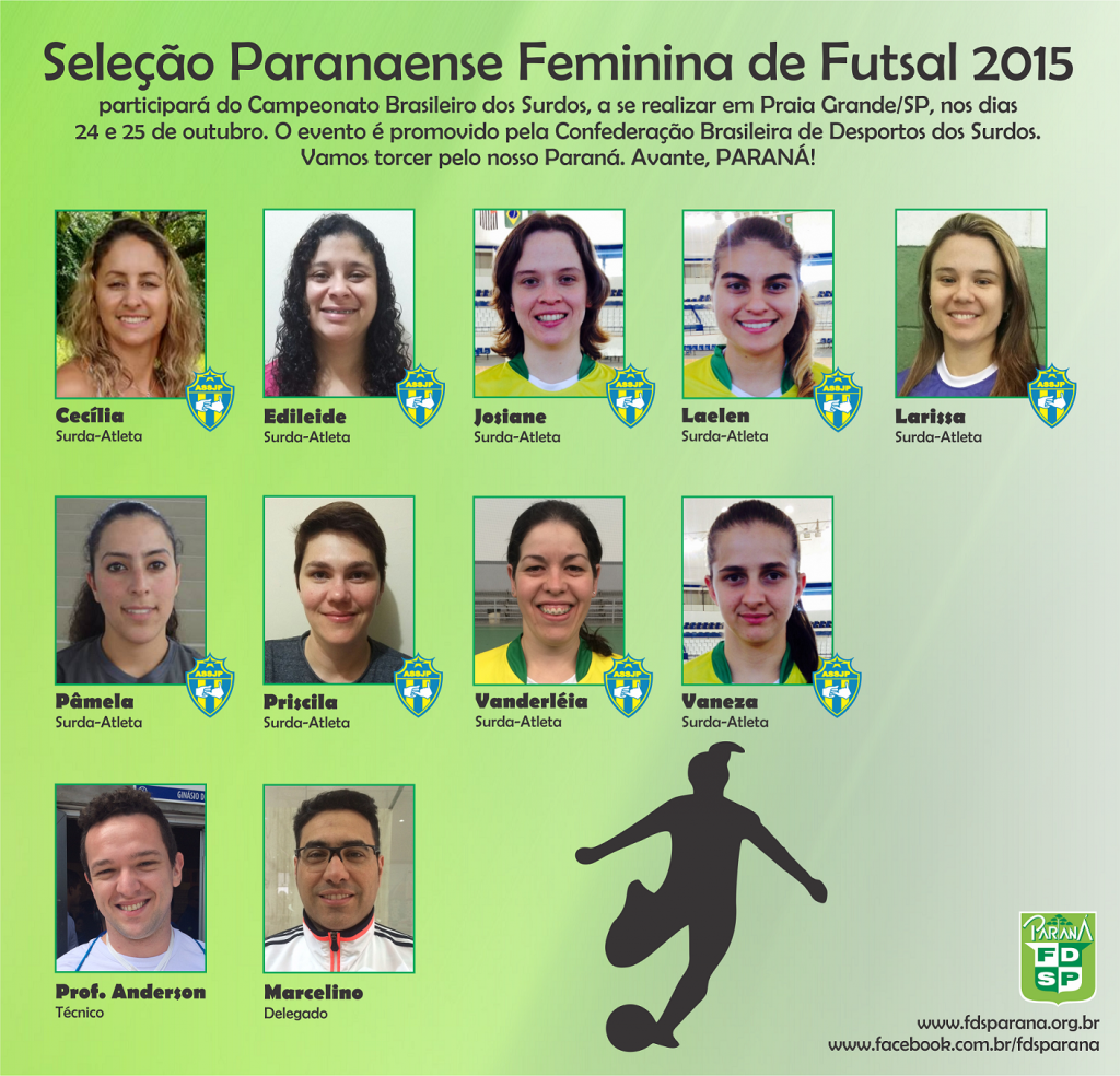 Seleção PR convocação cartaz FEMININO