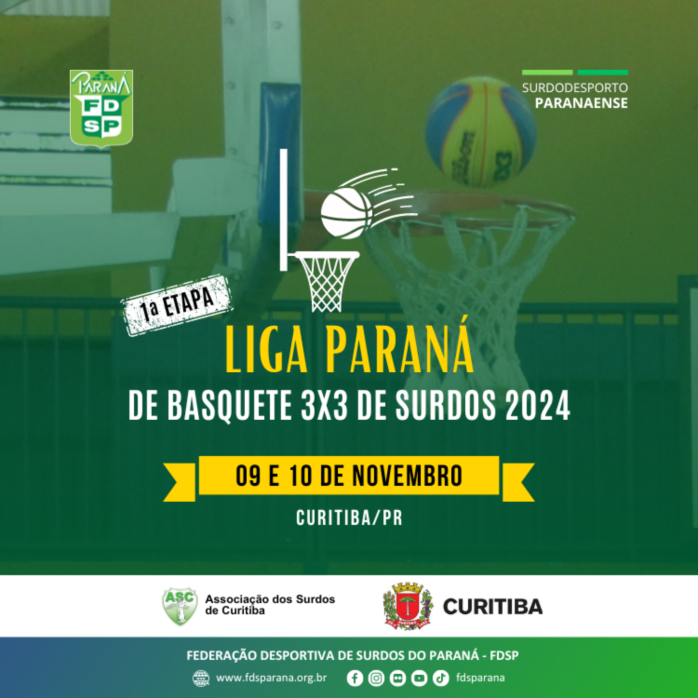 Cartaz - 1 etapa Basquete 3x3 2024