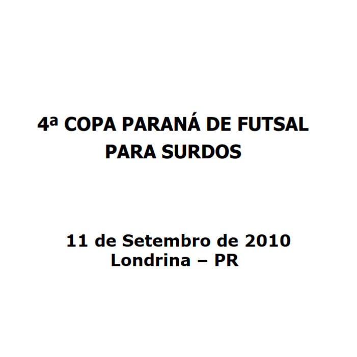 4ª Copa Parana Futsal 2010