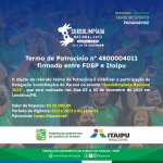 Cartaz - Patrocinio Itaipu para Delegação PR 2023