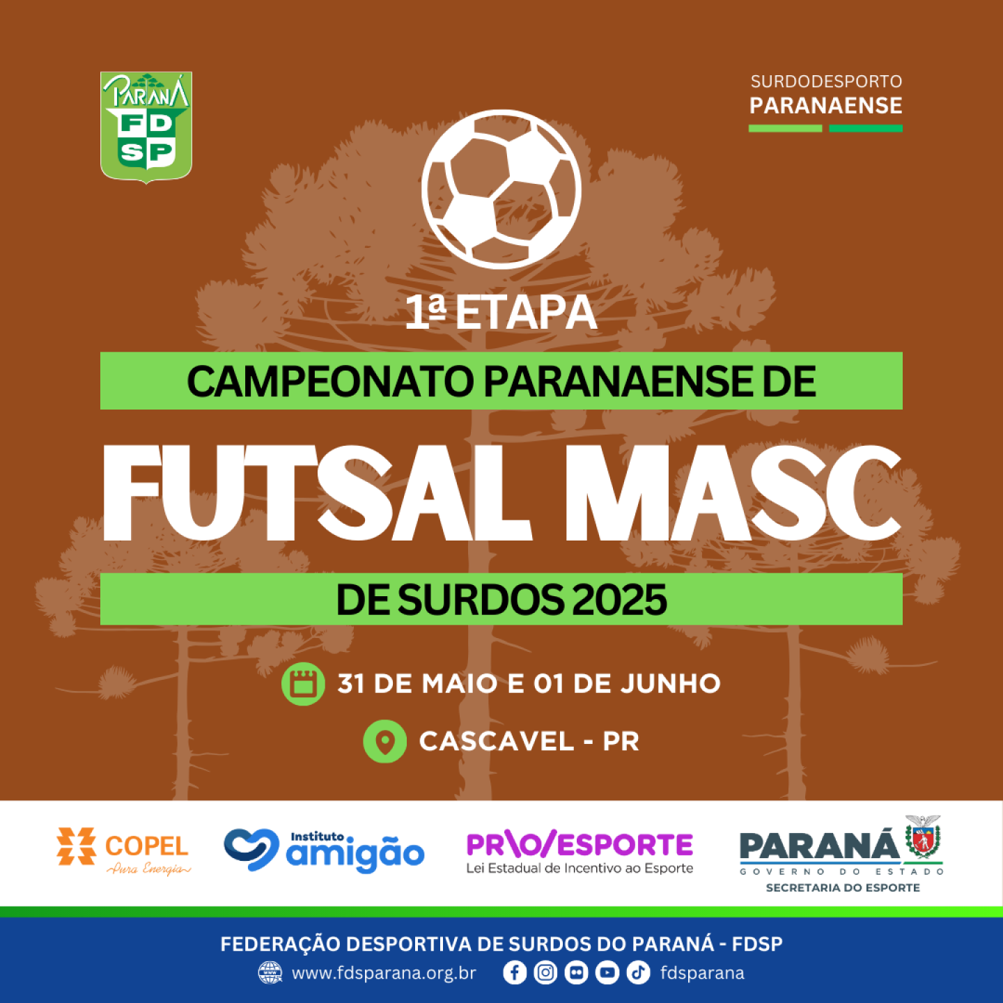 Cartaz 2025 - 1 etapa Futsal masc