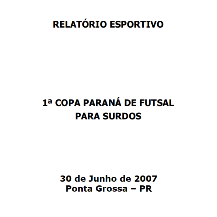 Cartaz simples Copa Parana de Futsal 2007