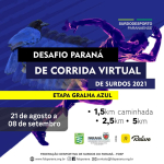 Cartaz - Desafio Paraná de Corrida Virtual 2021 - Etapa Gralha Azul