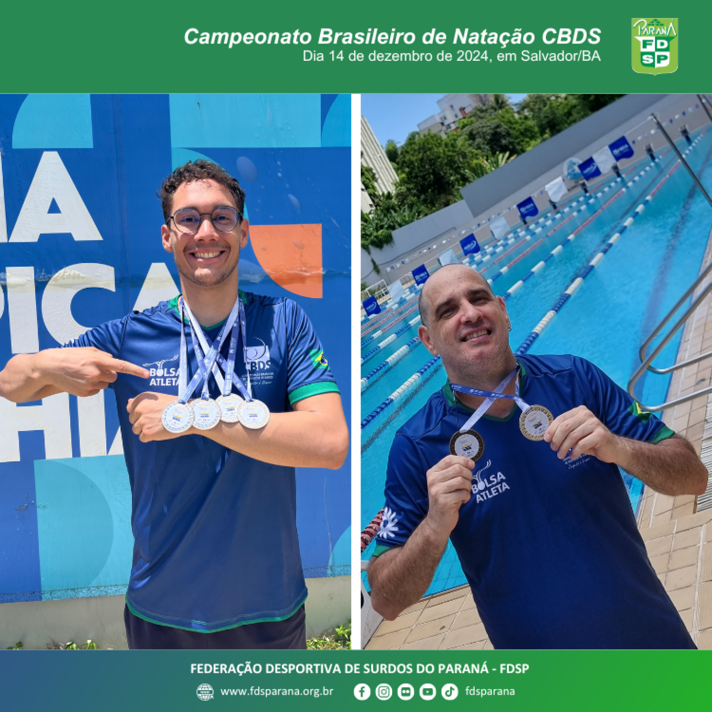 Cartaz Natação 2024 - Medalhas