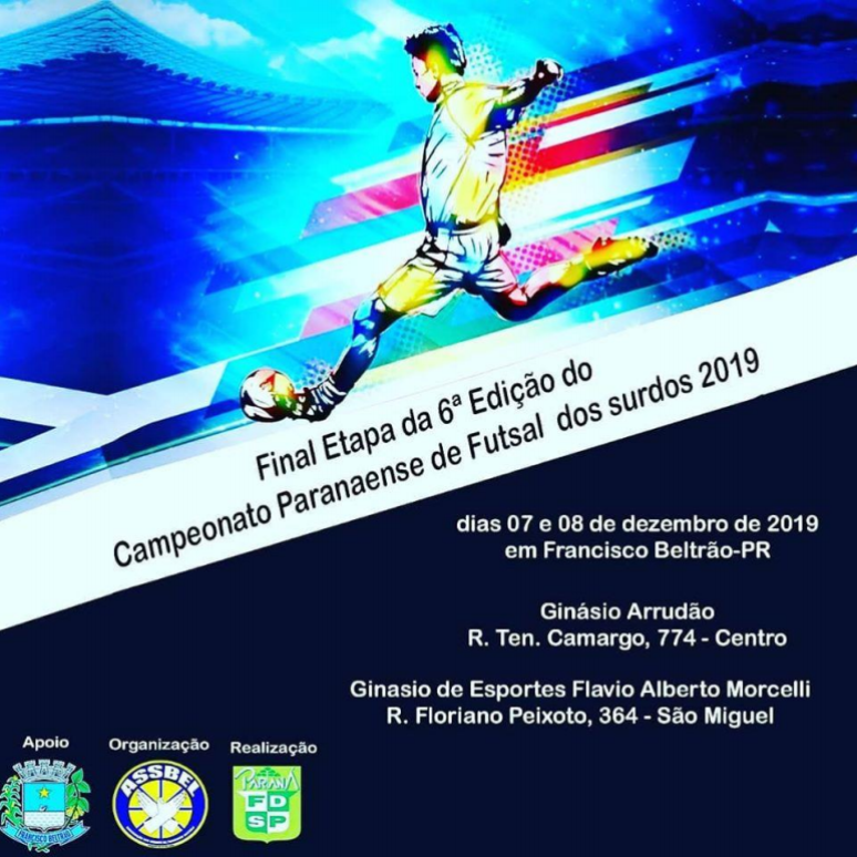 Cartaz Etapa Final Futsal 2019