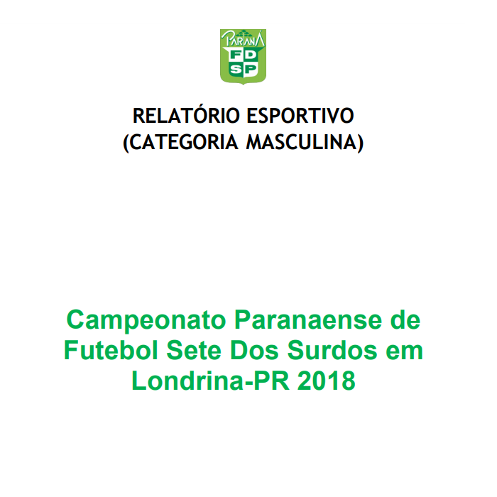 Cartaz simples Campeonato Paranaense de Futebol Sete 2018