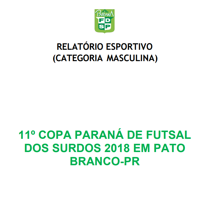 Cartaz simples Copa Paraná de Futsal 2018