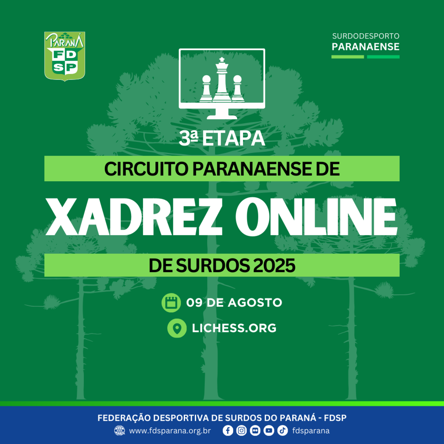 Cartaz 2025 - 3 etapa xadrez online