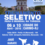 Cartaz Treinamento Seletivo 2016 - abril em Carmo-RJ