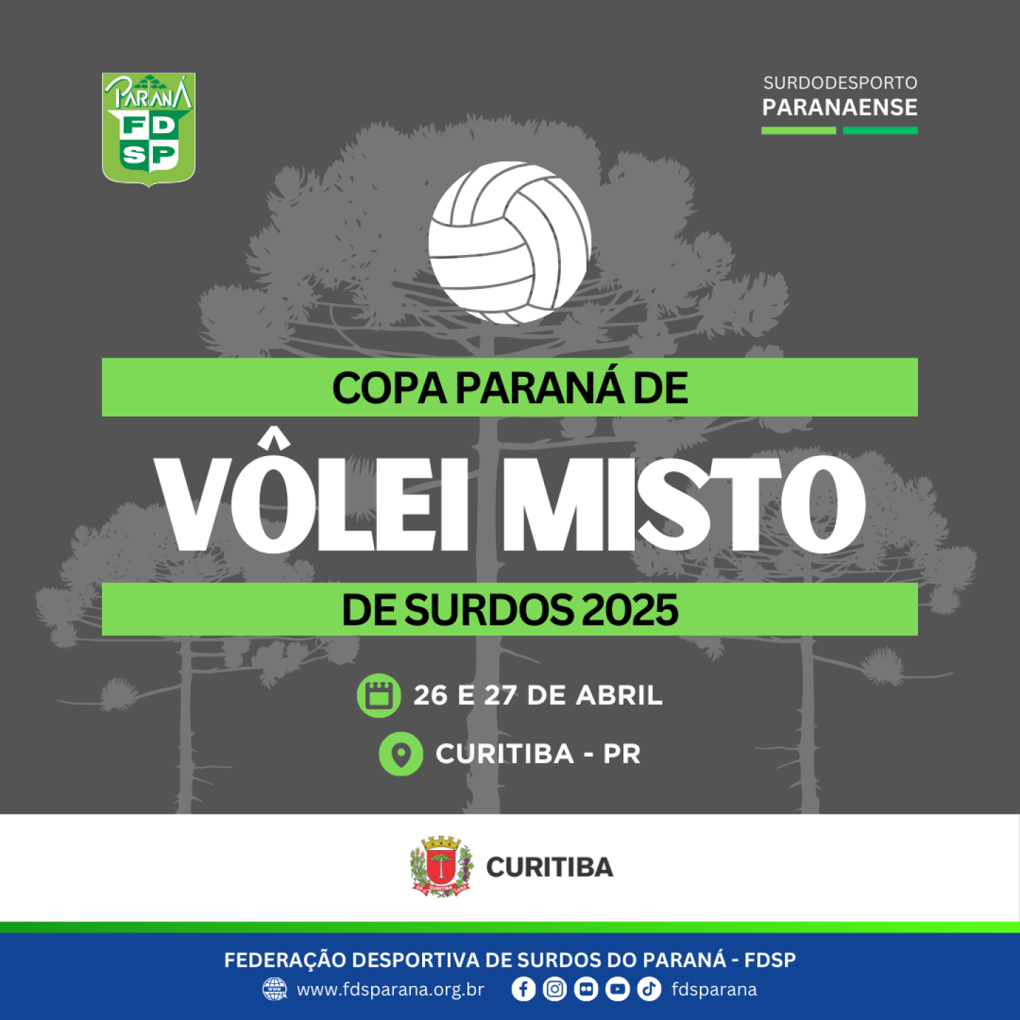 Cartaz 2025 - Copa Pr Volei Misto