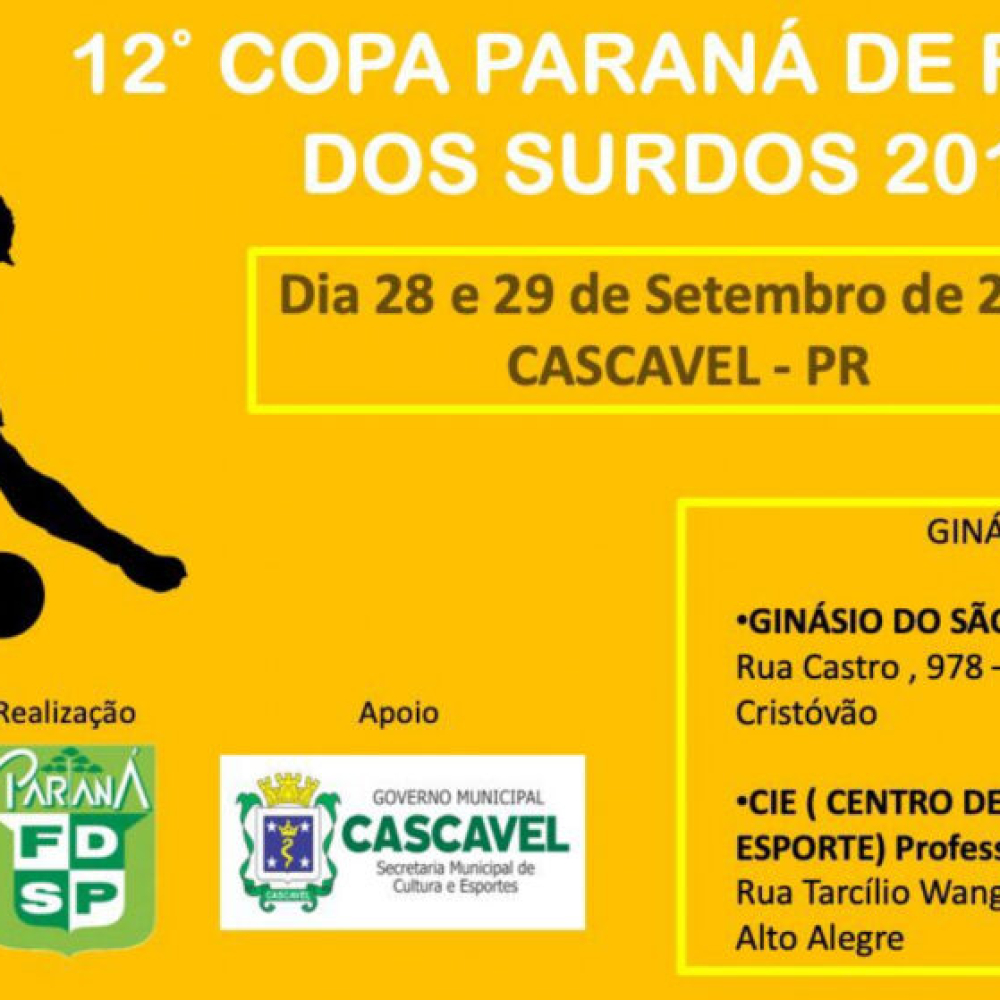 CARTAZ - COPA PARANÁ DE FUTSAL 2019 CASCAVEL