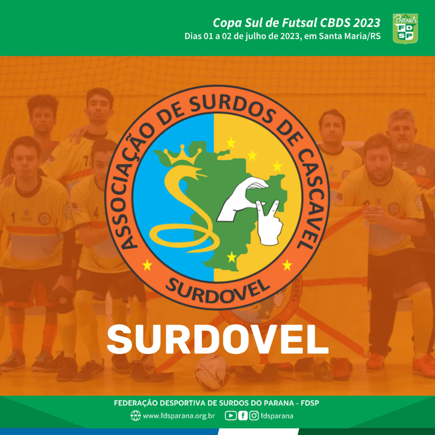 Copa Sul de futsal CBDS 2023 - SURDOVEL
