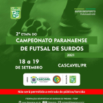 Cartaz 2etapa Futsal 2021 - Cascavel