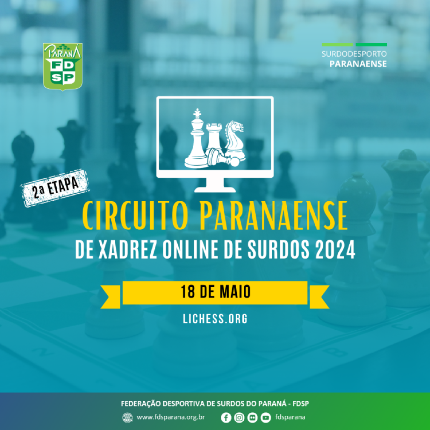 Cartaz - 2 etapa Xadrez online 2024